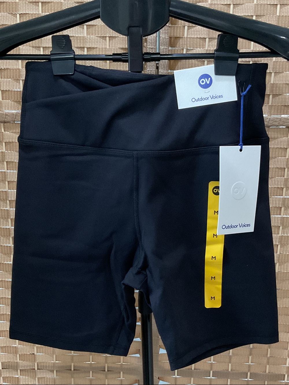 Outdoor Voices Black High-Rise Athletic Bike Shorts